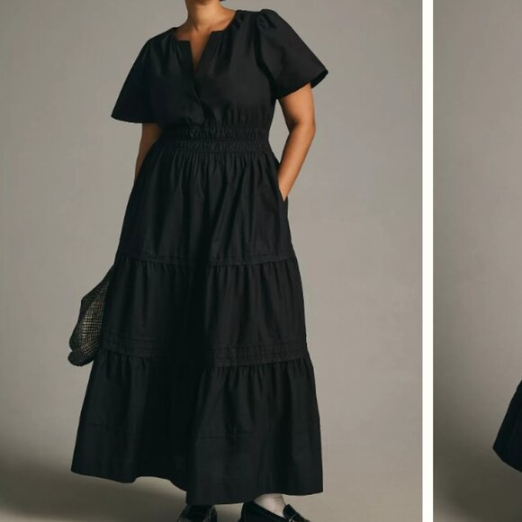 Anthropologie - Somerset Maxi Dress - 1X - Black - Picture 1 of 5